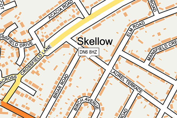 DN6 8HZ map - OS OpenMap – Local (Ordnance Survey)