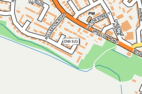 DN6 8JG map - OS OpenMap – Local (Ordnance Survey)