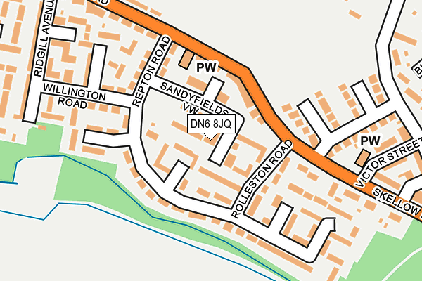 DN6 8JQ map - OS OpenMap – Local (Ordnance Survey)