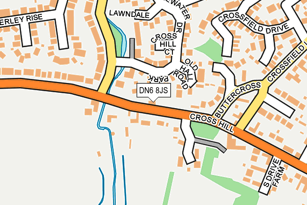 DN6 8JS map - OS OpenMap – Local (Ordnance Survey)