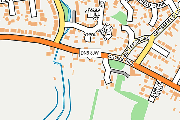 DN6 8JW map - OS OpenMap – Local (Ordnance Survey)