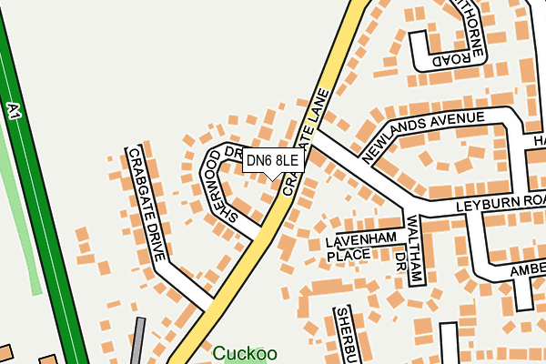 DN6 8LE map - OS OpenMap – Local (Ordnance Survey)