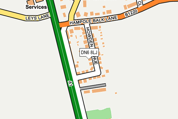 DN6 8LJ map - OS OpenMap – Local (Ordnance Survey)