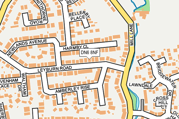 DN6 8NF map - OS OpenMap – Local (Ordnance Survey)