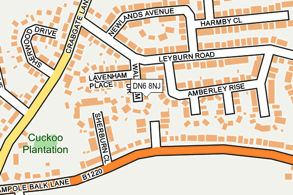 DN6 8NJ map - OS OpenMap – Local (Ordnance Survey)