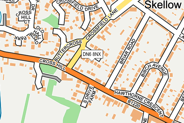 DN6 8NX map - OS OpenMap – Local (Ordnance Survey)