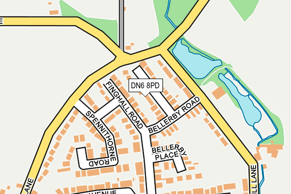 DN6 8PD map - OS OpenMap – Local (Ordnance Survey)