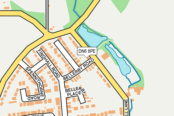 DN6 8PE map - OS OpenMap – Local (Ordnance Survey)