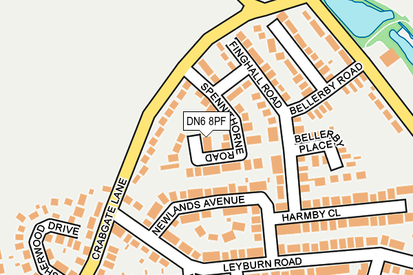 DN6 8PF map - OS OpenMap – Local (Ordnance Survey)