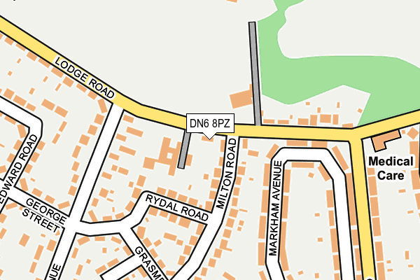 DN6 8PZ map - OS OpenMap – Local (Ordnance Survey)