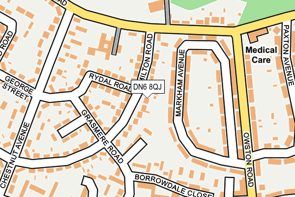 DN6 8QJ map - OS OpenMap – Local (Ordnance Survey)