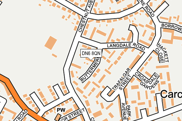 DN6 8QN map - OS OpenMap – Local (Ordnance Survey)