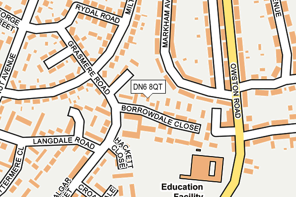 DN6 8QT map - OS OpenMap – Local (Ordnance Survey)