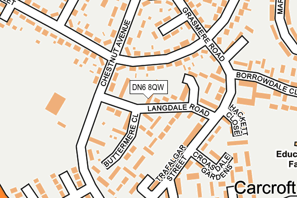 DN6 8QW map - OS OpenMap – Local (Ordnance Survey)
