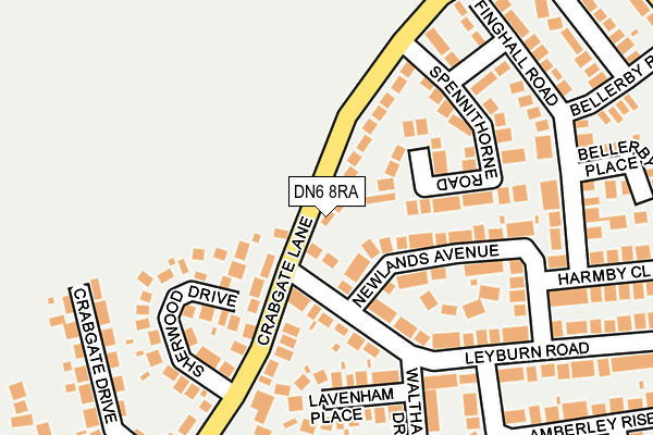 DN6 8RA map - OS OpenMap – Local (Ordnance Survey)