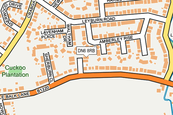DN6 8RB map - OS OpenMap – Local (Ordnance Survey)