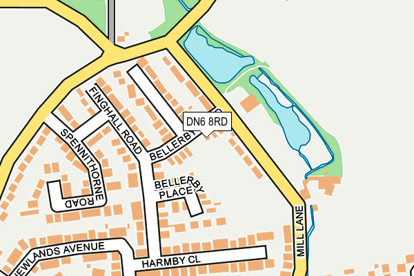 DN6 8RD map - OS OpenMap – Local (Ordnance Survey)