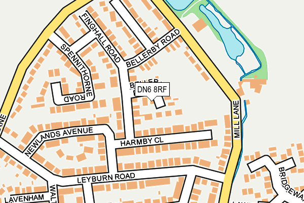 DN6 8RF map - OS OpenMap – Local (Ordnance Survey)