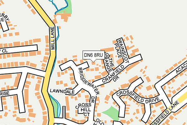 DN6 8RU map - OS OpenMap – Local (Ordnance Survey)