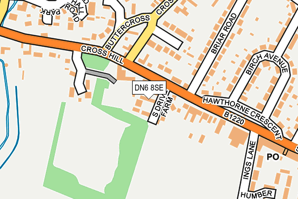DN6 8SE map - OS OpenMap – Local (Ordnance Survey)