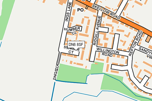DN6 8SF map - OS OpenMap – Local (Ordnance Survey)