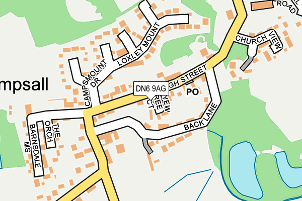 DN6 9AG map - OS OpenMap – Local (Ordnance Survey)