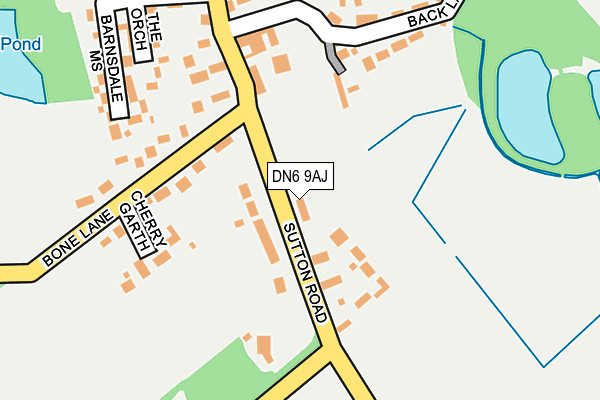 DN6 9AJ map - OS OpenMap – Local (Ordnance Survey)
