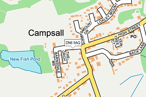 DN6 9AQ map - OS OpenMap – Local (Ordnance Survey)