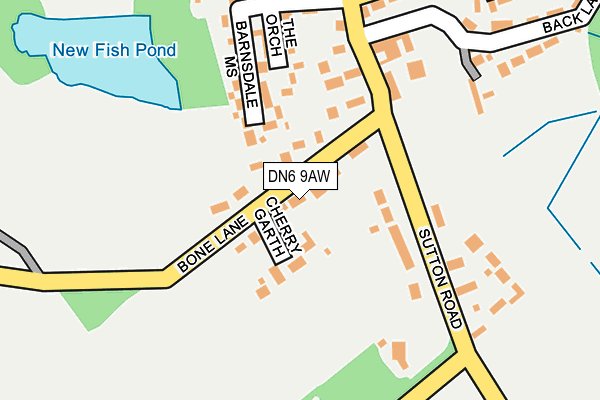 DN6 9AW map - OS OpenMap – Local (Ordnance Survey)