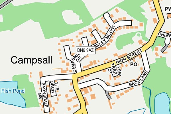 DN6 9AZ map - OS OpenMap – Local (Ordnance Survey)