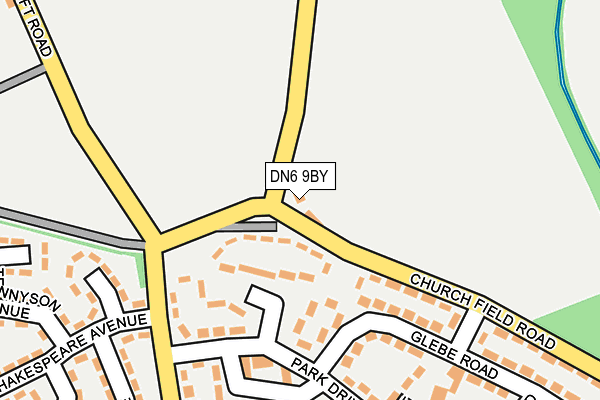 DN6 9BY map - OS OpenMap – Local (Ordnance Survey)