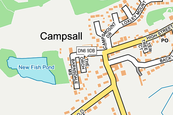 DN6 9DB map - OS OpenMap – Local (Ordnance Survey)