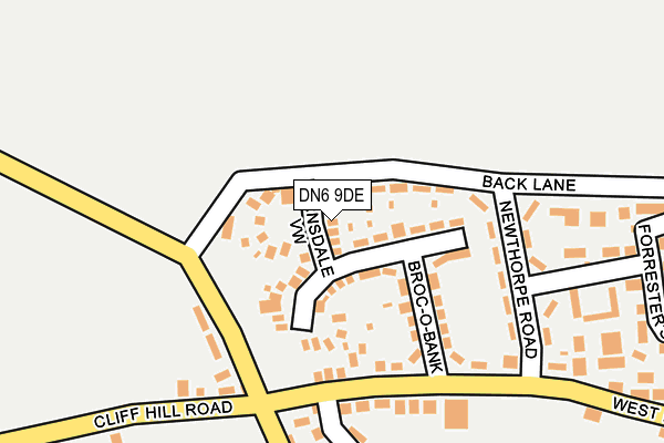 DN6 9DE map - OS OpenMap – Local (Ordnance Survey)