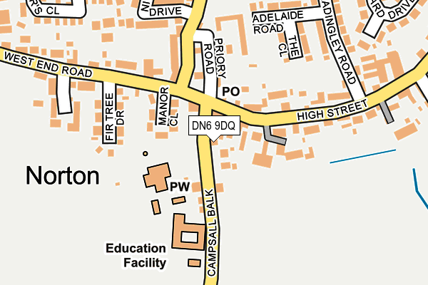 DN6 9DQ map - OS OpenMap – Local (Ordnance Survey)