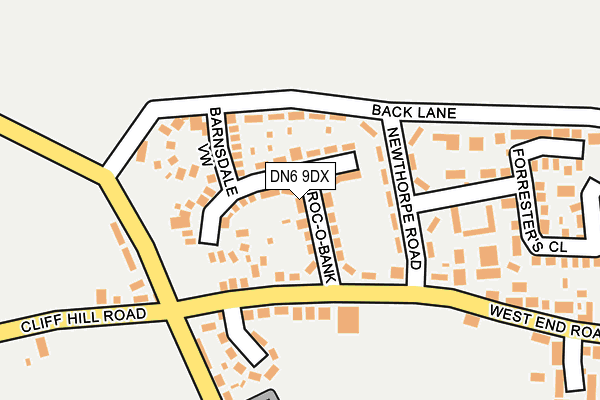 DN6 9DX map - OS OpenMap – Local (Ordnance Survey)