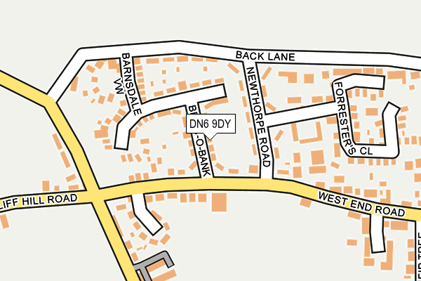 DN6 9DY map - OS OpenMap – Local (Ordnance Survey)