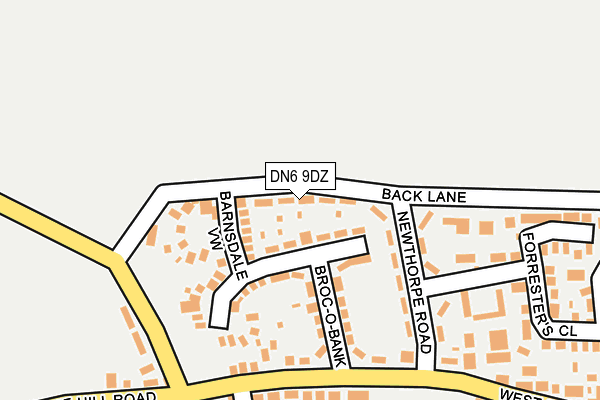 DN6 9DZ map - OS OpenMap – Local (Ordnance Survey)