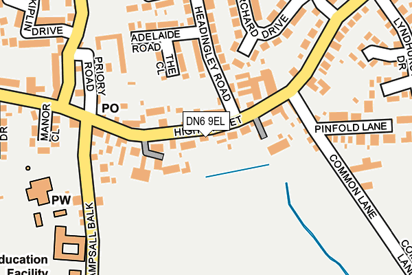 DN6 9EL map - OS OpenMap – Local (Ordnance Survey)