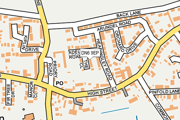 DN6 9EP map - OS OpenMap – Local (Ordnance Survey)