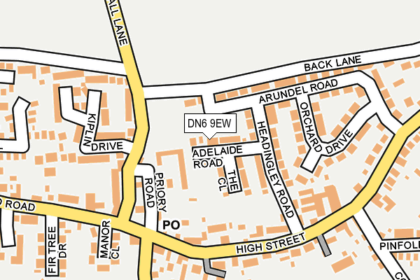 DN6 9EW map - OS OpenMap – Local (Ordnance Survey)