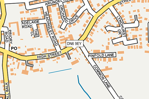 DN6 9EY map - OS OpenMap – Local (Ordnance Survey)