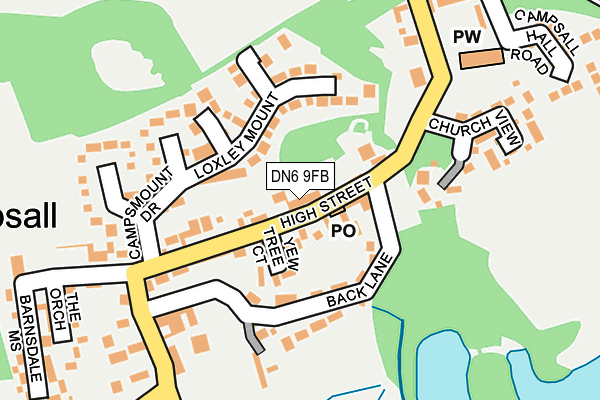 DN6 9FB map - OS OpenMap – Local (Ordnance Survey)