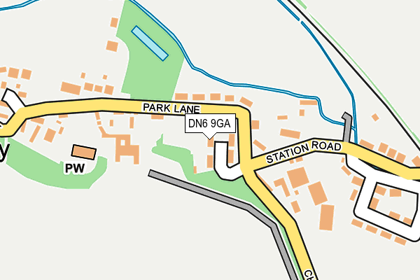 DN6 9GA map - OS OpenMap – Local (Ordnance Survey)