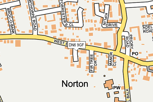 DN6 9GF map - OS OpenMap – Local (Ordnance Survey)