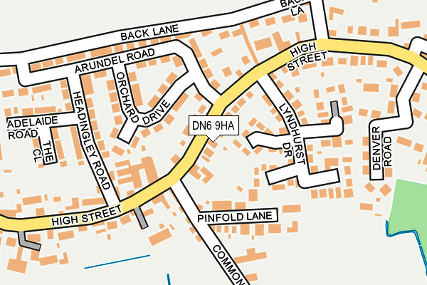 DN6 9HA map - OS OpenMap – Local (Ordnance Survey)