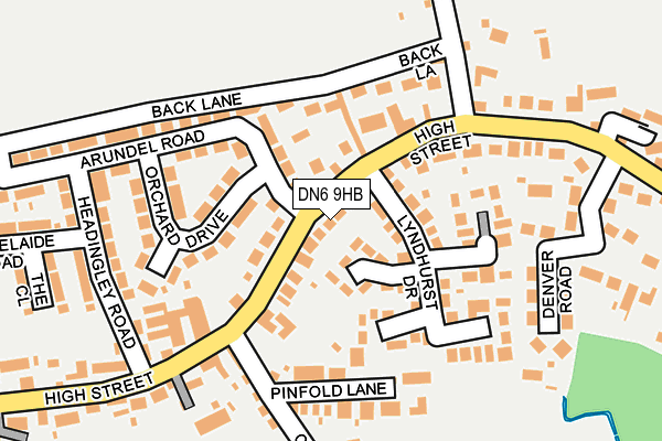 DN6 9HB map - OS OpenMap – Local (Ordnance Survey)