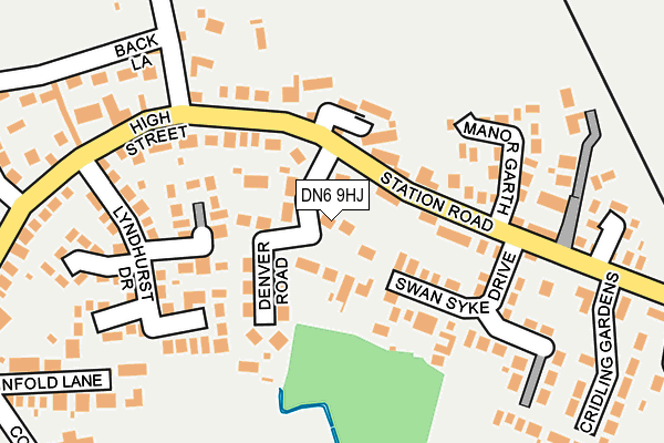 DN6 9HJ map - OS OpenMap – Local (Ordnance Survey)