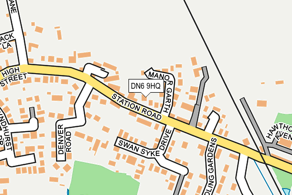 DN6 9HQ map - OS OpenMap – Local (Ordnance Survey)