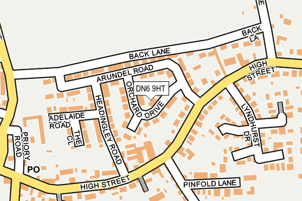 DN6 9HT map - OS OpenMap – Local (Ordnance Survey)