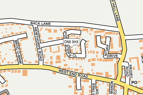DN6 9HX map - OS OpenMap – Local (Ordnance Survey)